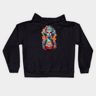 skull girl Kids Hoodie